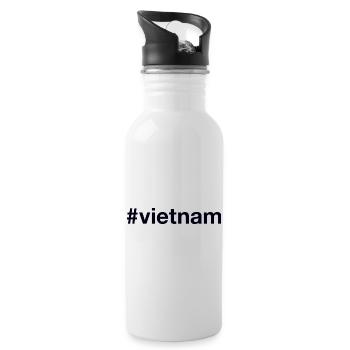 Vietnam Hashtag - Gourde avec paille intégrée - blanc - Droite