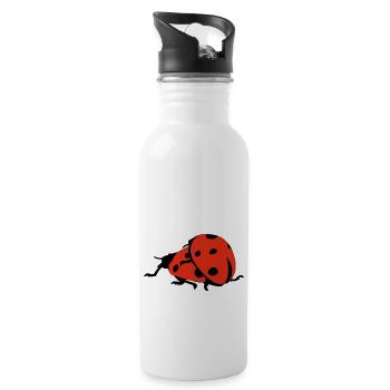 Marien-Popp - Trinkflasche mit integriertem Trinkhalm - Weiß - Rechts