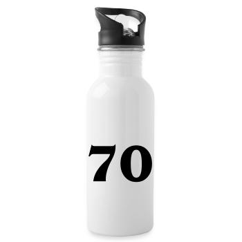 Zahl 70 - Water bottle with straw - white - Right