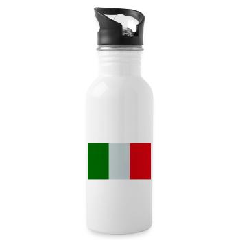 Italien - Trinkflasche mit integriertem Trinkhalm - Weiß - Rechts