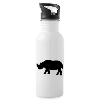 Rhino - Water bottle with straw - white - Right
