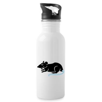 Ratte / rat (2c) - Water bottle with straw - white - Right