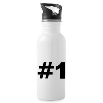 Number 1 - Water bottle with straw - white - Right