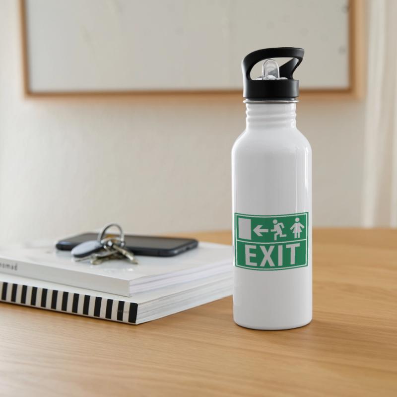 EXIT (FIRE EXIT) Gourde avec paille intégrée