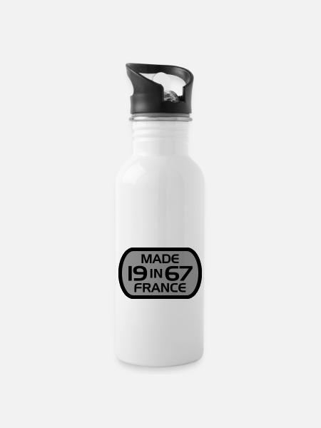 madef67 - Gourde avec paille intégrée - blanc