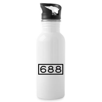 RK-688-Köln weiss - Trinkflasche mit integriertem Trinkhalm - Weiß - Rechts