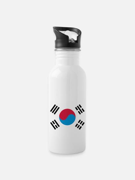 South Korea - Gourde avec paille intégrée - blanc