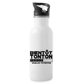 bientôt TONTON - Gourde avec paille intégrée - blanc - Droite