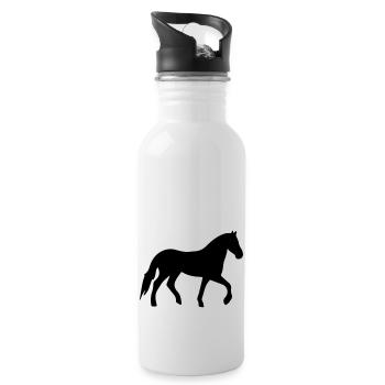 horse - Trinkflasche mit integriertem Trinkhalm - Weiß - Rechts