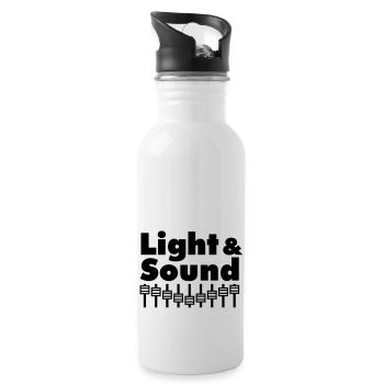 Light & Sound - Trinkflasche mit integriertem Trinkhalm - Weiß - Rechts