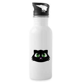 Cat - Trinkflasche mit integriertem Trinkhalm - Weiß - Rechts