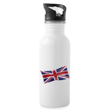 Union Jack UK UK flag flag - Water bottle with straw - white - Right