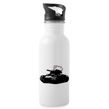 Tank Paar as1 - Trinkflasche mit integriertem Trinkhalm - Weiß - Rechts