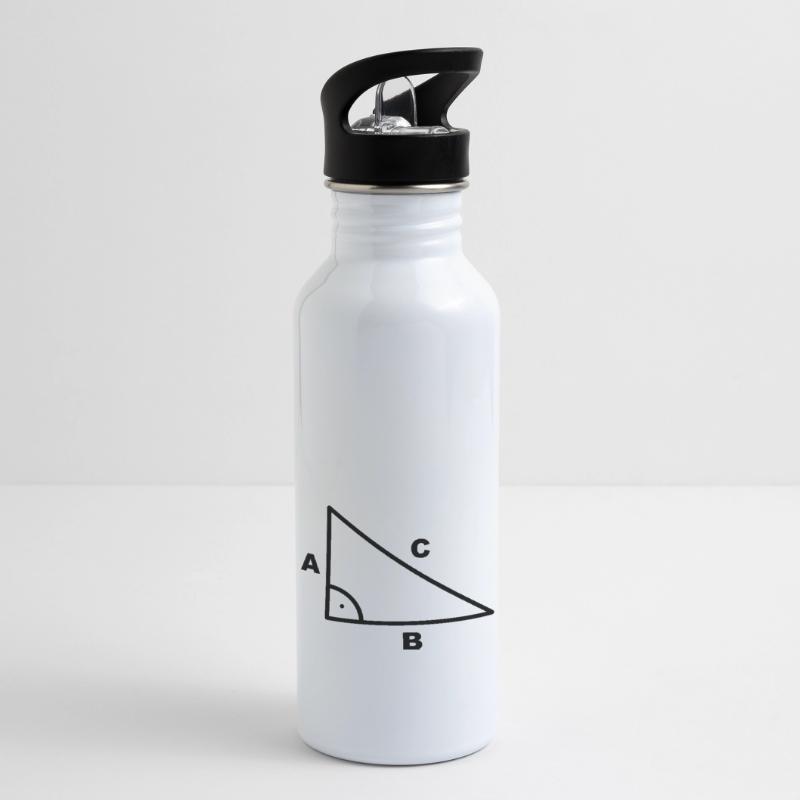 Math symbol - triangle - right angle Water bottle with straw