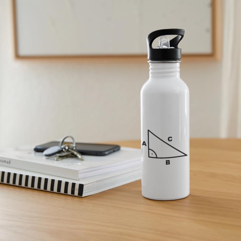Math symbol - triangle - right angle Water bottle with straw