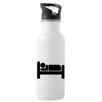 Schlafen - Trinkflasche mit integriertem Trinkhalm - Weiß - Rechts