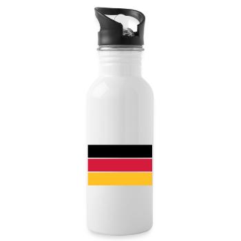 deutschland_50 - Trinkflasche mit integriertem Trinkhalm - Weiß - Rechts