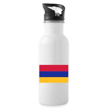 Flag Armenia - drapeau Arménie - flagge Armenien - - Gourde avec paille intégrée - blanc - Droite