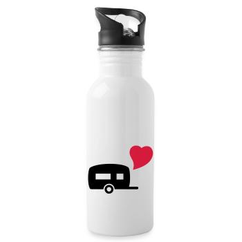 camping_love - Gourde avec paille intégrée - blanc - Droite