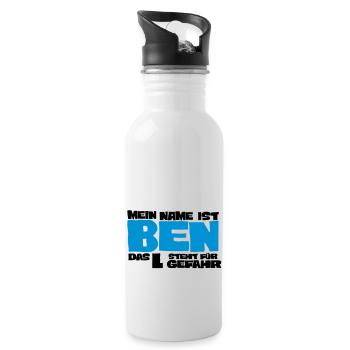 ben - Water bottle with straw - white - Right
