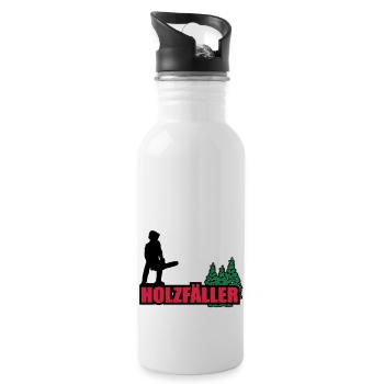 lumberjack - Water bottle with straw - white - Right