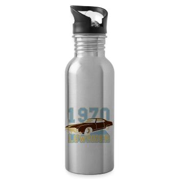 Lowrider von 1970 - Trinkflasche mit integriertem Trinkhalm - Lightsilver - Rechts