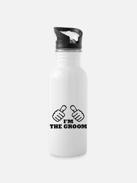 I'm the Groom - Gourde avec paille intégrée - blanc