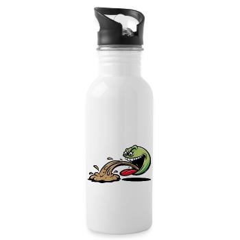 Kotzbrocken (PNG) - Trinkflasche mit integriertem Trinkhalm - Weiß - Rechts