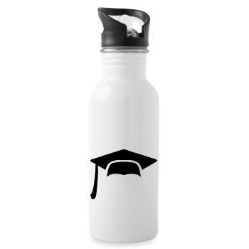 Hat diploma icon 7062 - Water bottle with straw - white - Right