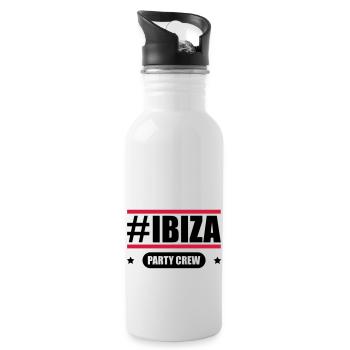 ibiza party crew - Trinkflasche mit integriertem Trinkhalm - Weiß - Rechts