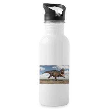 Dinosaure Tyrannosaurus Rex - Gourde avec paille intégrée - blanc - Droite