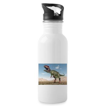 Dinosaure Giganotosaurus - Gourde avec paille intégrée - blanc - Droite