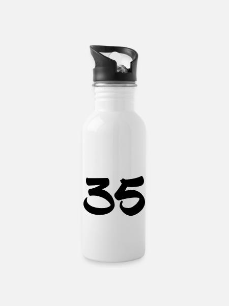 35 - Gourde avec paille intégrée - blanc