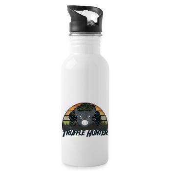 Truffle Hunter Swine Nose Forest Hiking Vegan - Gourde avec paille intégrée - blanc - Droite