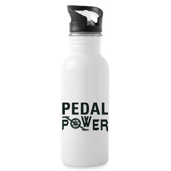 pedal power, Bicycle, Bike, Bicycle - Water bottle with straw - white - Right