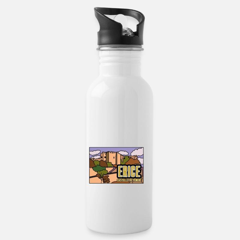 Château de Vénus Erice - Gourde avec paille intégrée - blanc