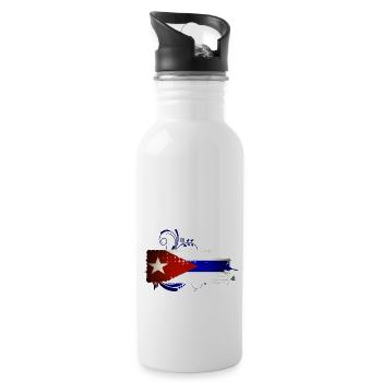 Cuba Vintage - Gourde avec paille intégrée - blanc - Droite