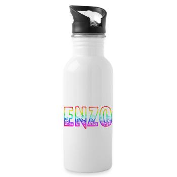 enzo rs arc-en - Gourde avec paille intégrée - blanc - Droite