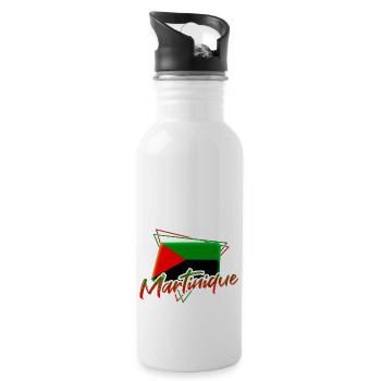 Martinique - Gourde avec paille intégrée - blanc - Droite