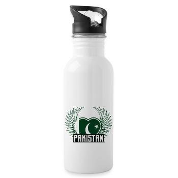 Pakistan - Water bottle with straw - white - Right