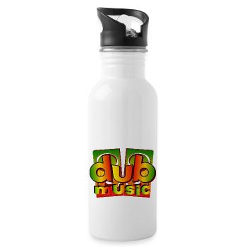 dub music reggae - Trinkflasche mit integriertem Trinkhalm - Weiß - Rechts