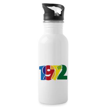 Born in 1972 - Water bottle with straw - white - Right