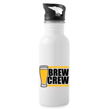 Beer Glass Brew Crew disant - Gourde avec paille intégrée - blanc - Droite