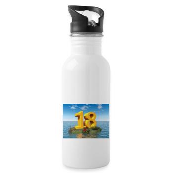 Year 18 - Water bottle with straw - white - Right