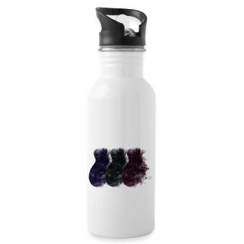 Gitarren - Trinkflasche mit integriertem Trinkhalm - Weiß - Rechts