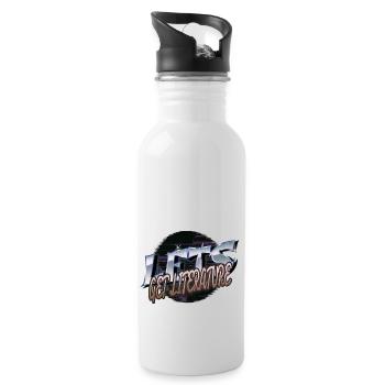 lover book dragon book keeper shirt - Water bottle with straw - white - Right