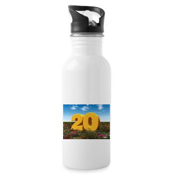 Year 20 - Water bottle with straw - white - Right