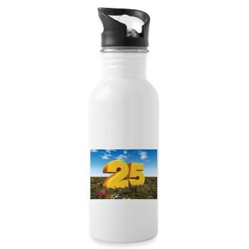 Year 25 - Water bottle with straw - white - Right