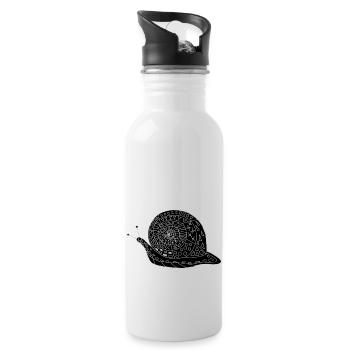 Schnecke - Trinkflasche mit integriertem Trinkhalm - Weiß - Rechts