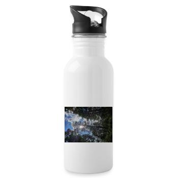 Der schöne Spreewald - Trinkflasche mit integriertem Trinkhalm - Weiß - Rechts